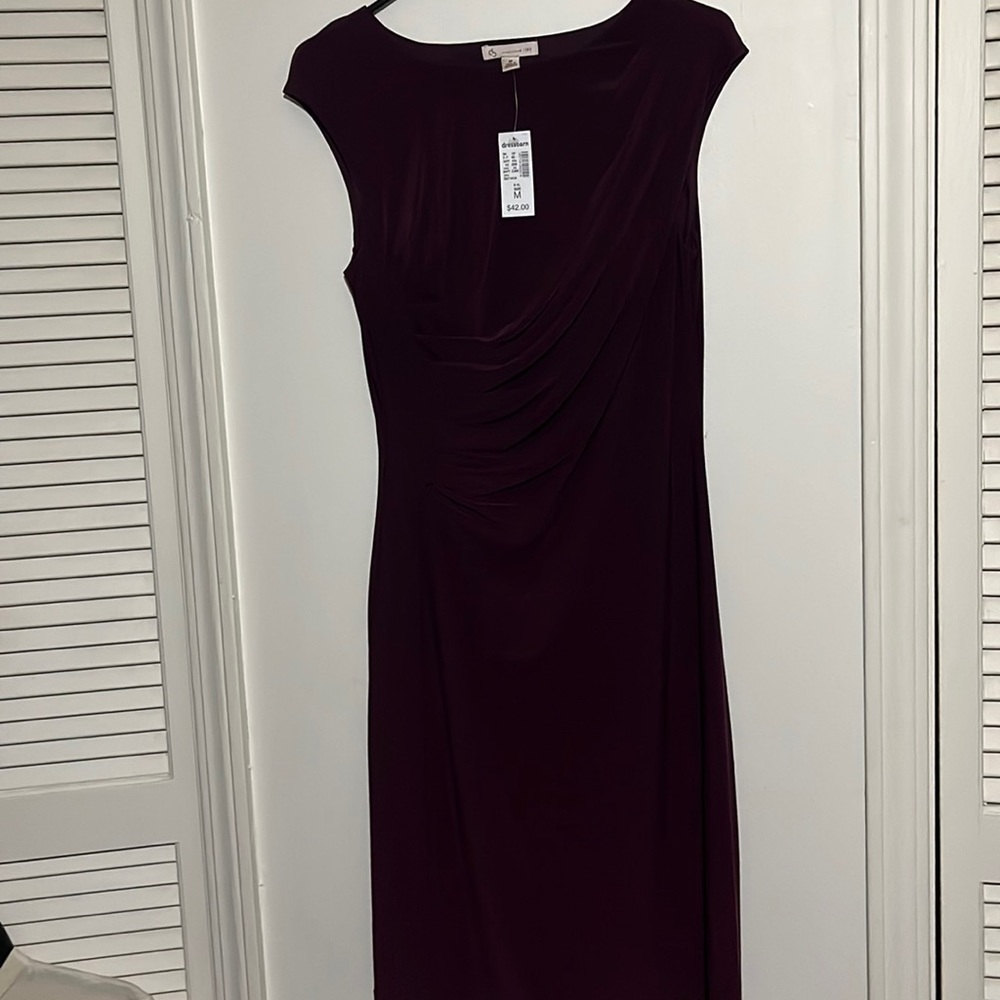Brand new! With tag! Beautiful Plum Dress!! Very soft. Size M.